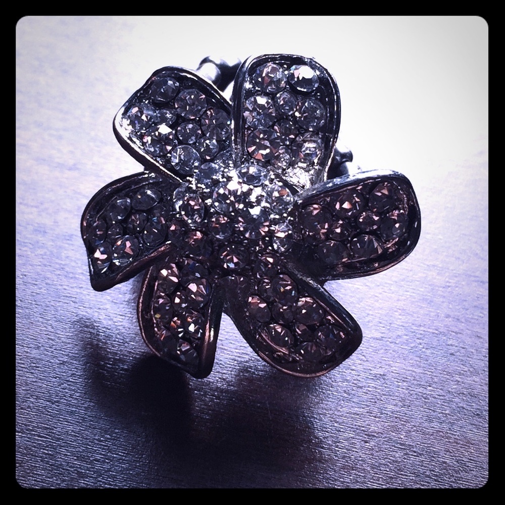 💋Rhinestone Flower Ring